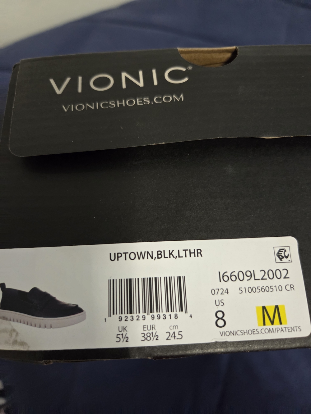 Vionic Black Uptown Leather Loafers with White Platform Soles - Picture 6 of 6
